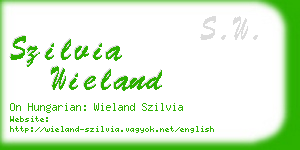 szilvia wieland business card